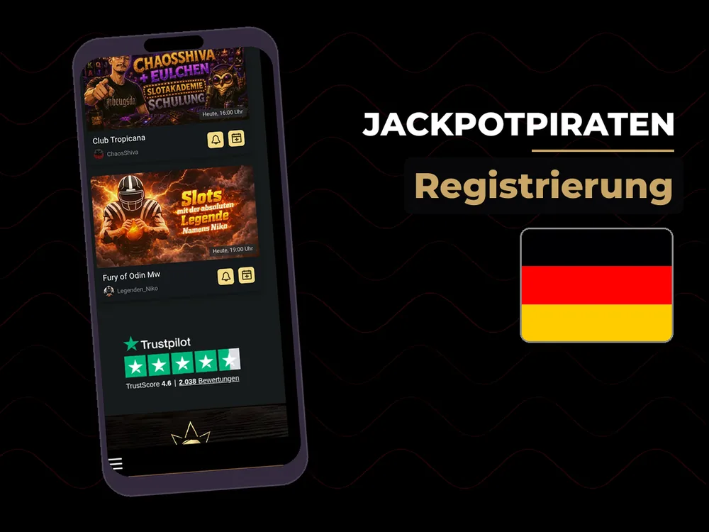 Jackpotpiraten - Registrierung